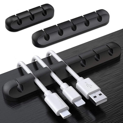 Silicone USB Cable Organizer - Cable Winder & Desktop Tidy Clips for Mouse, Headphones, and Wires