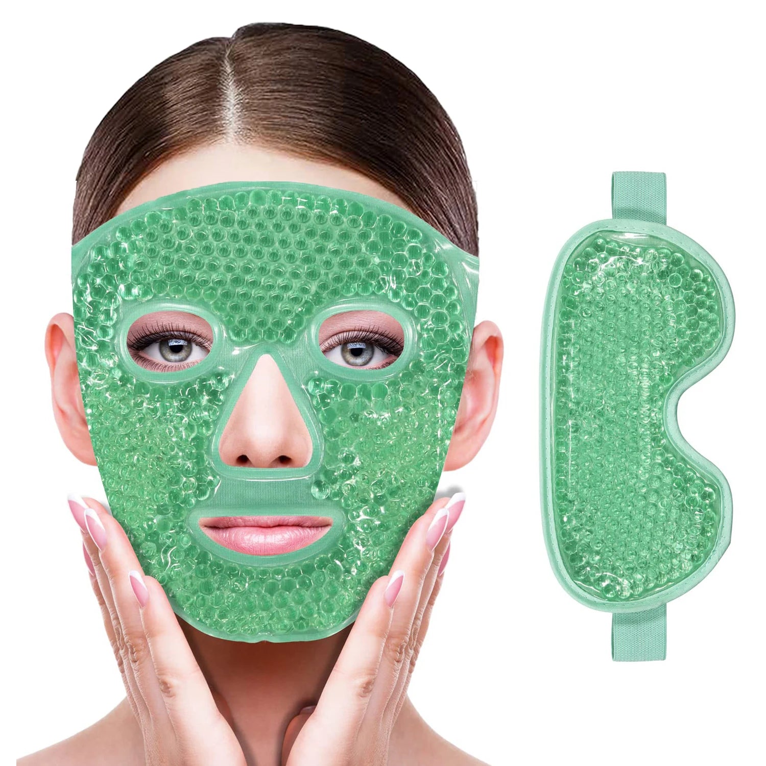 LuxFace Gel Eye Mask Cooling Hot Cold Compress by Haraps.com