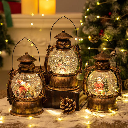 Christmas Snow Globe Lantern with Music & LED Light