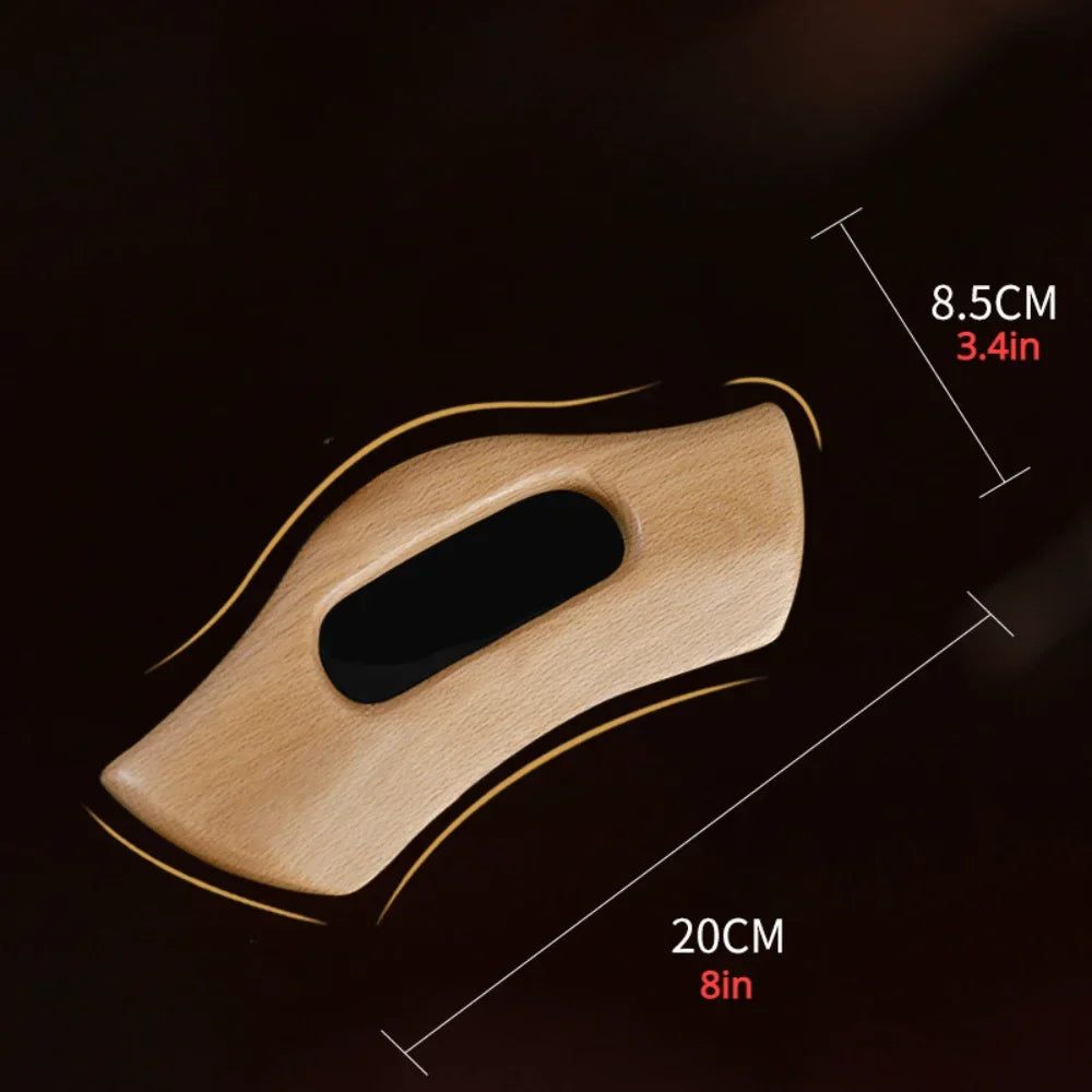 Gua Spa Wood Tool Neck Back Muscle Relief by Haraps.com