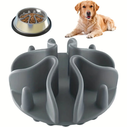 Soft Silicone Slow Feeder Dog Bowl Insert – Puzzle Feeder for Healthy Digestion