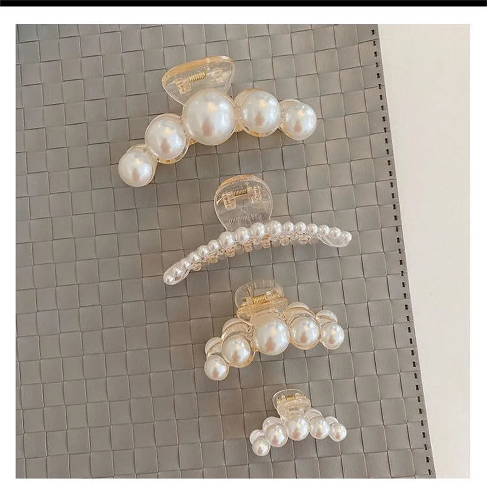 4 Pack Pearl Hair Grab Clips