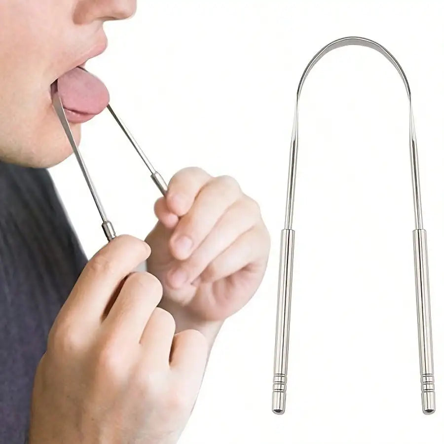 Stainless Steel Tongue Scraper Set with Storage Box