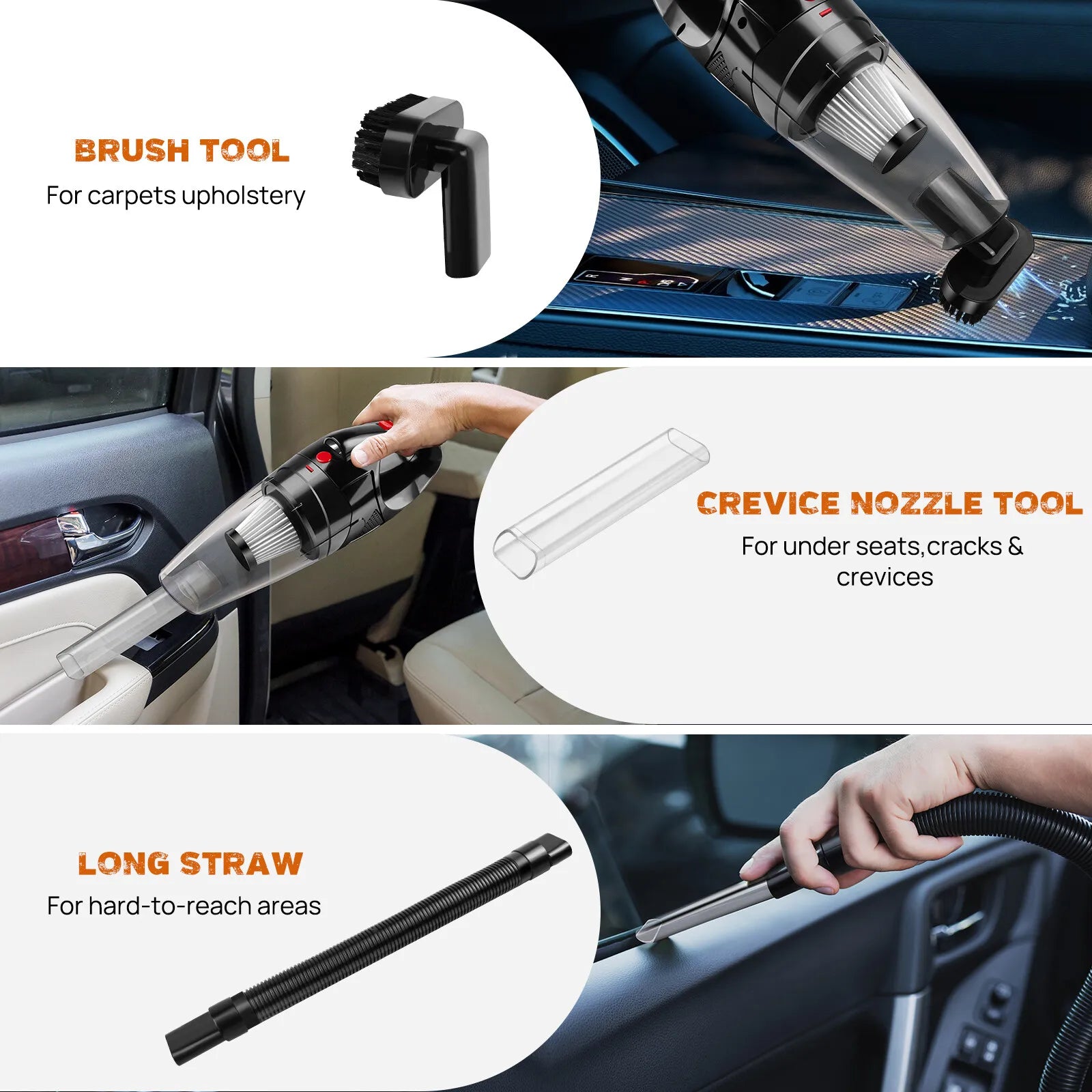 Mini Cordless Handheld Vacuum Cleaner Powerful Suction USB Rechargeable Lightweight Portable Vacuum for Car Home Pet Hair Sofa Carpet Office Cleaning by Haraps.com