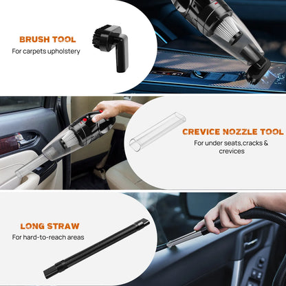 Mini Cordless Handheld Vacuum Cleaner Powerful Suction USB Rechargeable Lightweight Portable Vacuum for Car Home Pet Hair Sofa Carpet Office Cleaning by Haraps.com