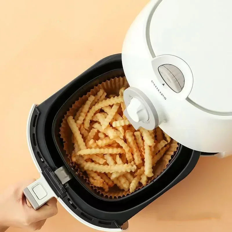50pcs Air Fryer Grease Absorbent Silicone Paper Pads