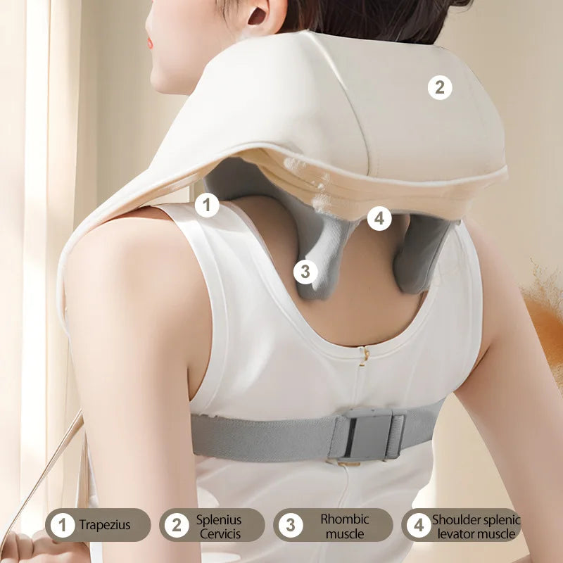 Multifunctional Cervical & Trapezius Muscle Massager – Neck, Shoulder & Hot Compress Therapy