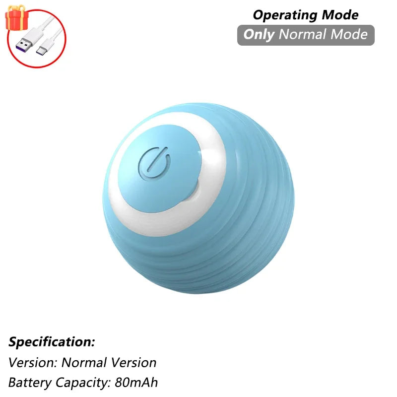 Cat Interactive Smart Ball Toy – Rechargeable Rolling Ball with Tail, Obstacle Avoidance & LED Modes