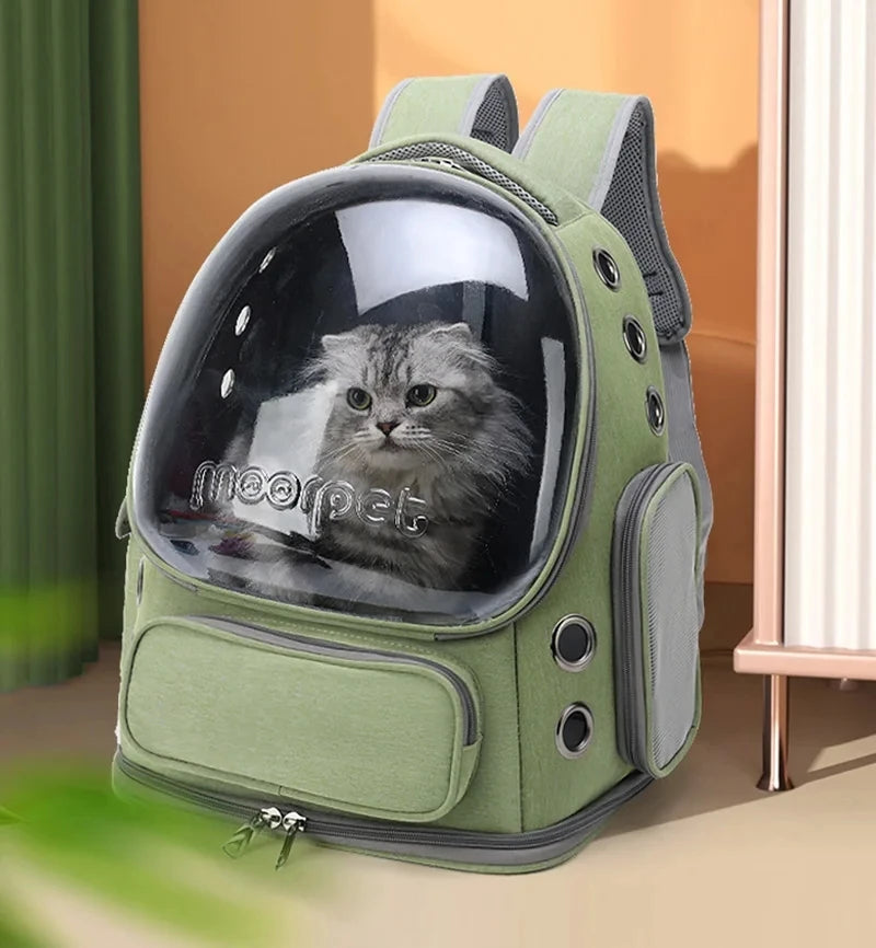 Pet Cat Carrier Backpack – Outdoor Travel Bag for Cats & Small Dogs