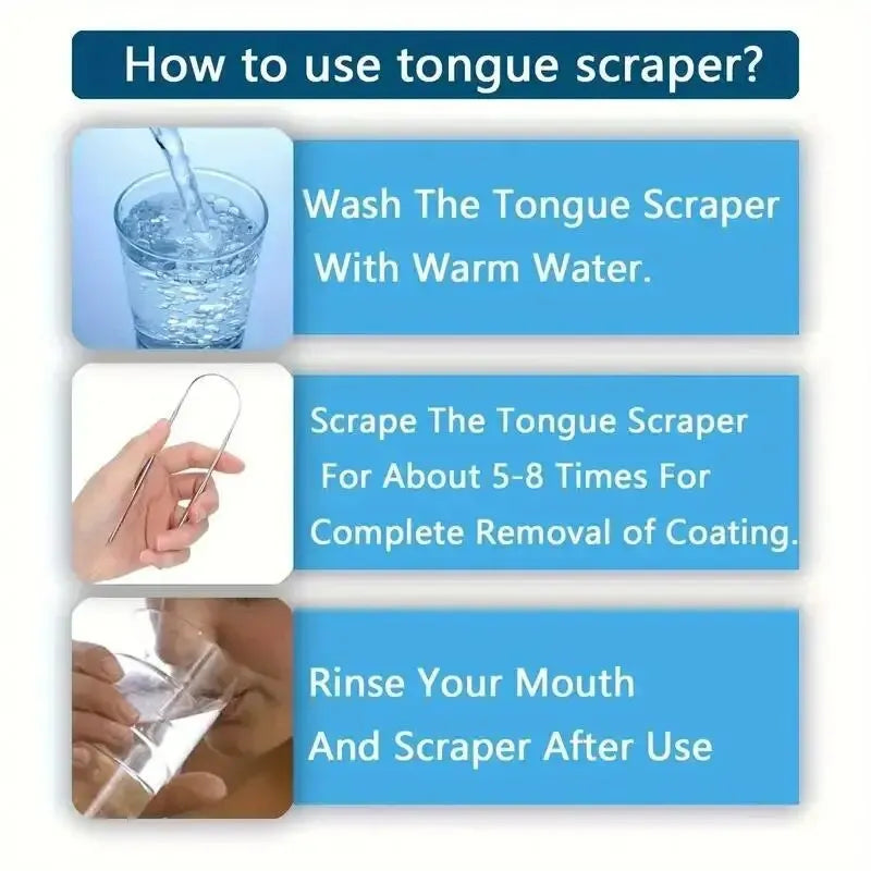 U-Shaped Stainless Steel Tongue Scraper