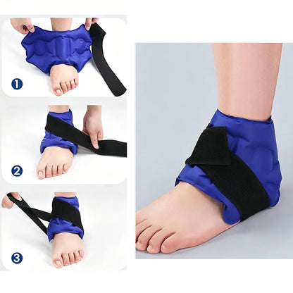 Reusable Kness Ankle Ice Pack Wrap Braces Hot Cold Compress Gel Packs For Wrist Elbow Foot Supports Care Tools by Haraps.com