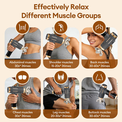 11-IN-1 Electric Massage Gun 99 Level Powerful Fascia Gun High-Frequency Vibration Body Massage Gun Arms Leg Muscle by Haraps.com