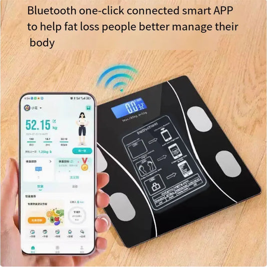 Smart Bluetooth Body Fat & Weight Loss Scale – Precision Electronic Scale for Mobile
