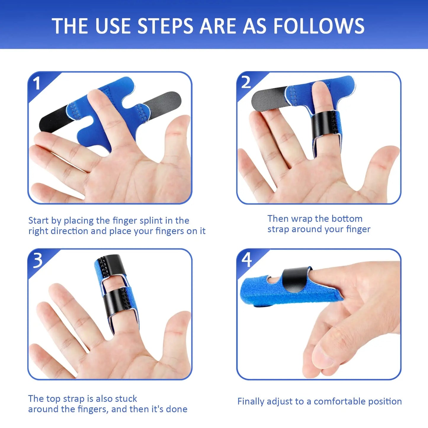 FlexiFit Trigger Finger Splint Adjustable Support For Sprains by Haraps.com