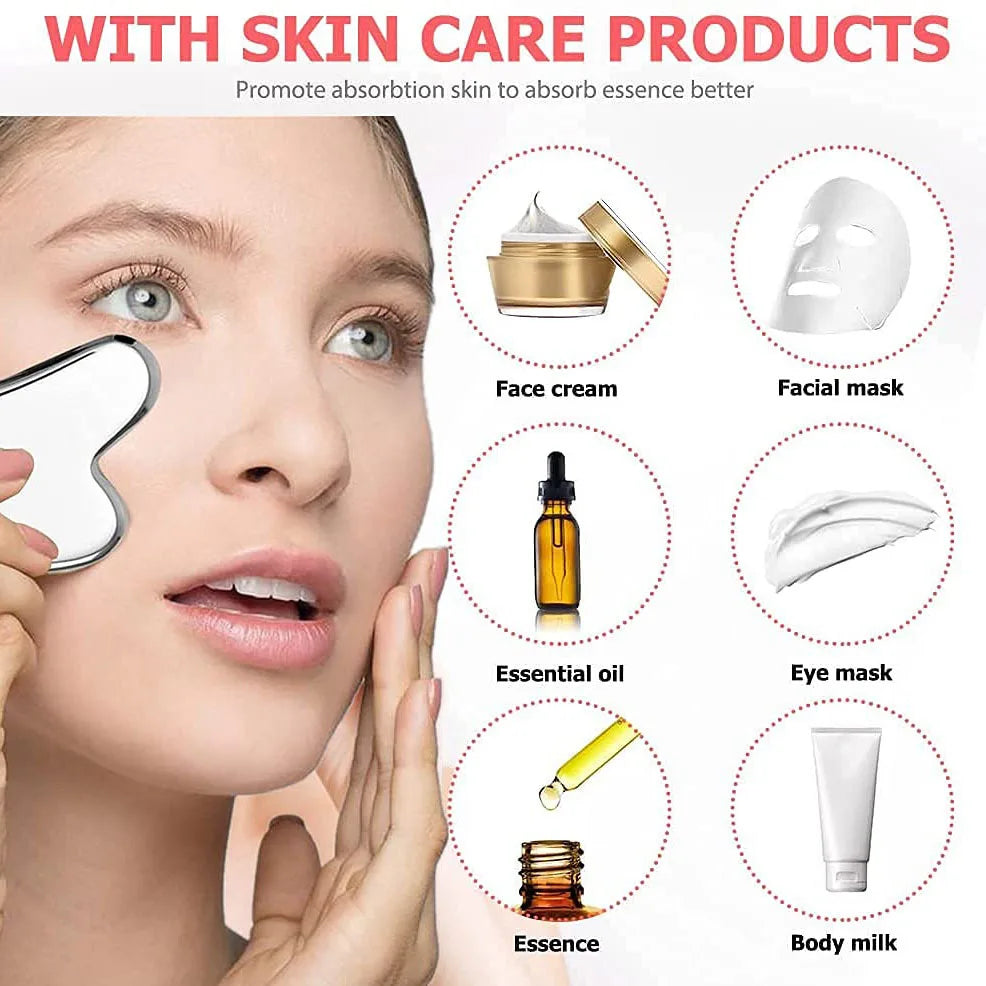 Ice Face Roller & Gua Sha Skincare Set