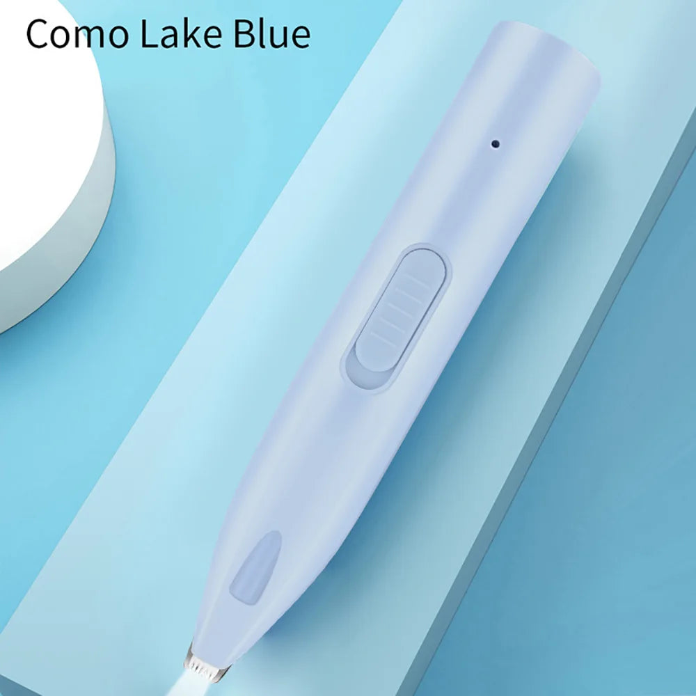 Professional Pet Hair Trimmer with LED Light – Electric Dog & Cat Paw Grooming Clipper