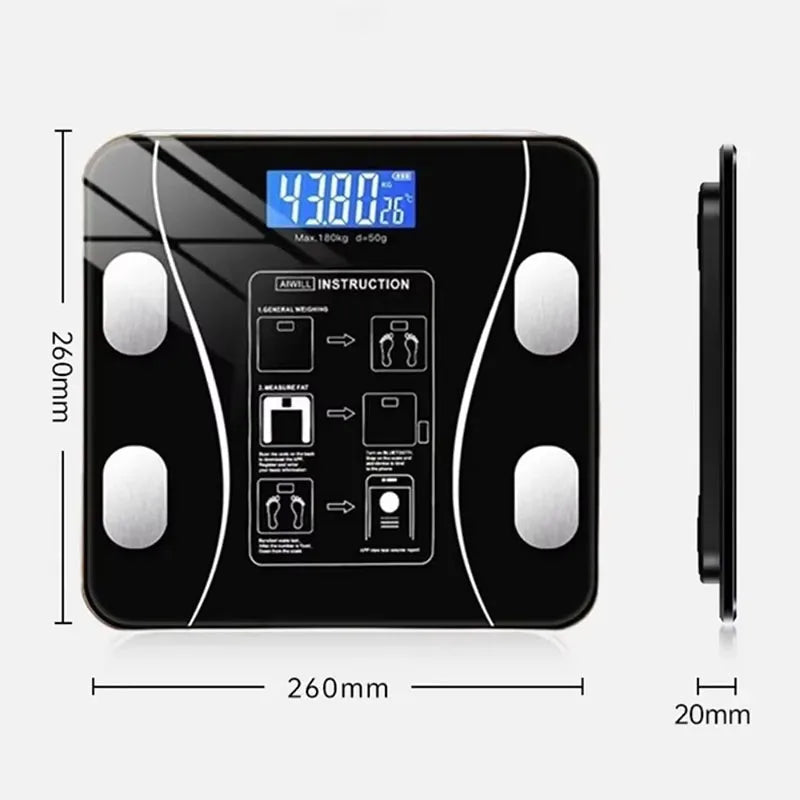 Smart Bluetooth Body Fat & Weight Loss Scale – Precision Electronic Scale for Mobile