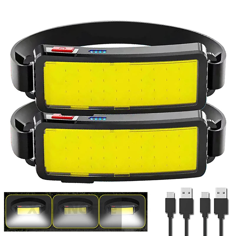Compact COB LED Headlamp