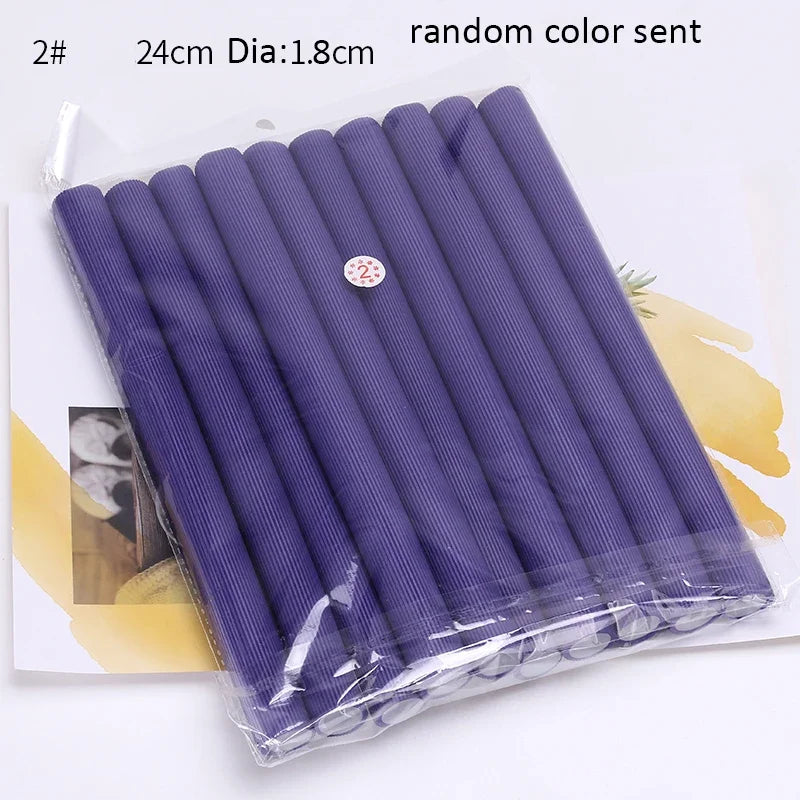 10 Pack Flexible Hair Curling Rods
