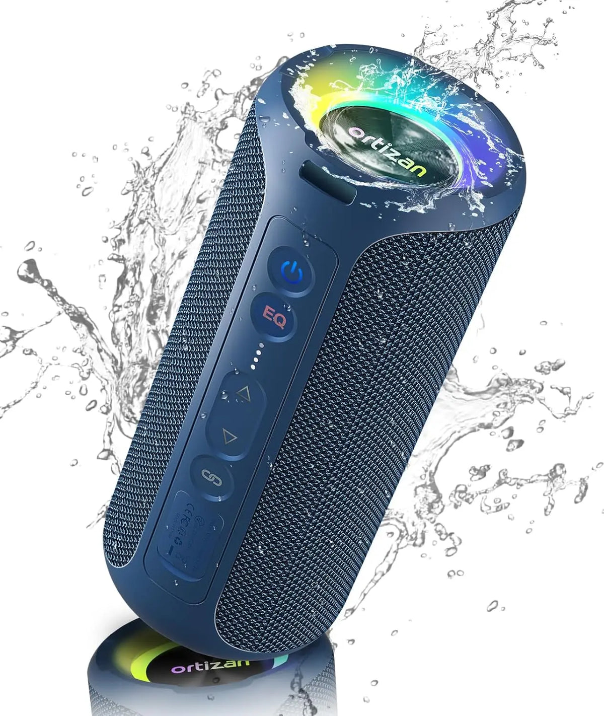 Ortizan Bluetooth Speakers 40W Enhanced Bass Portable Outdoor Wireless Speaker 30Hrs IP7 Waterproof Shower Speaker Bluetooth 5.3 by Haraps.com