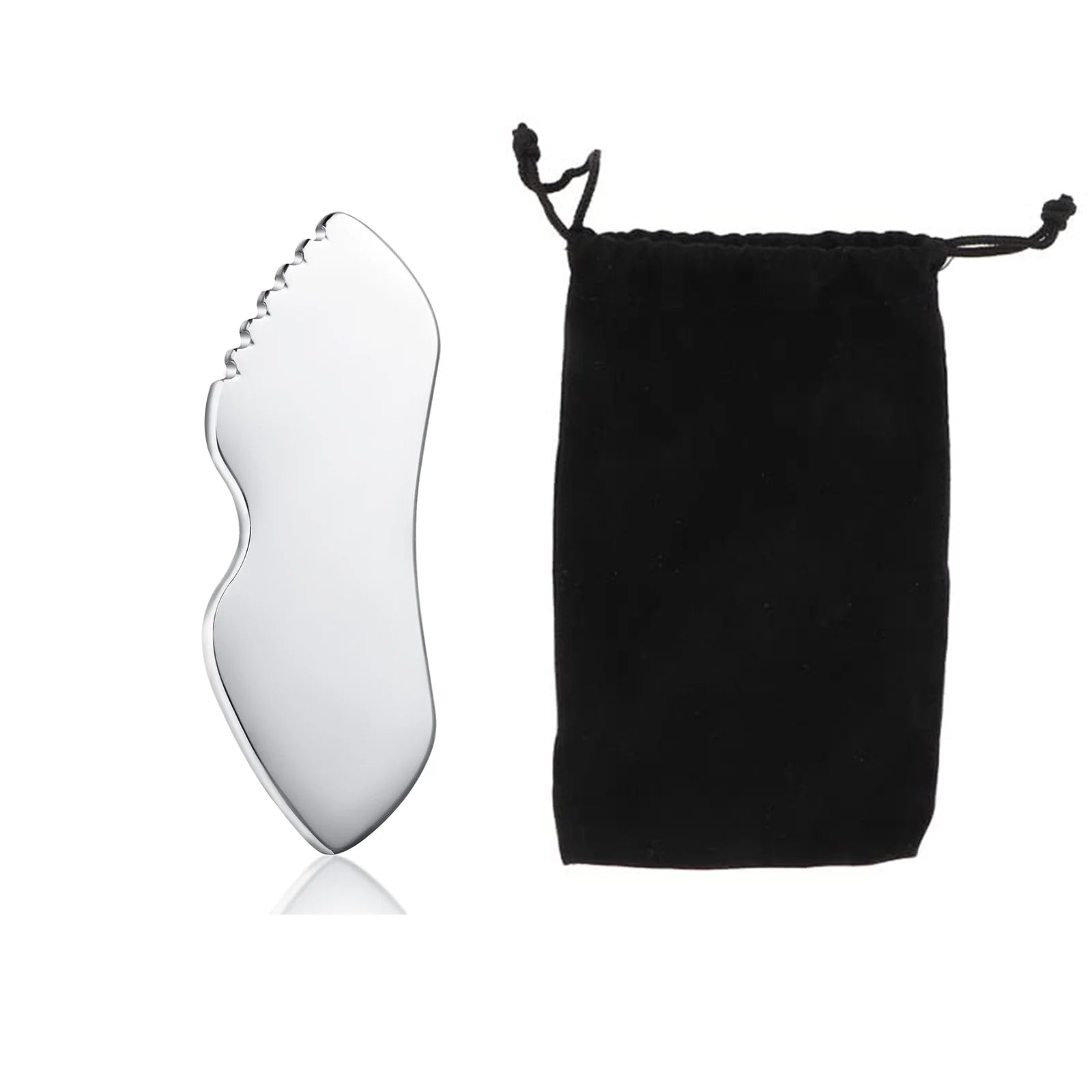 Aesha Stainless Steel Gua Sha Face Sculpting Tool by Haraps.com