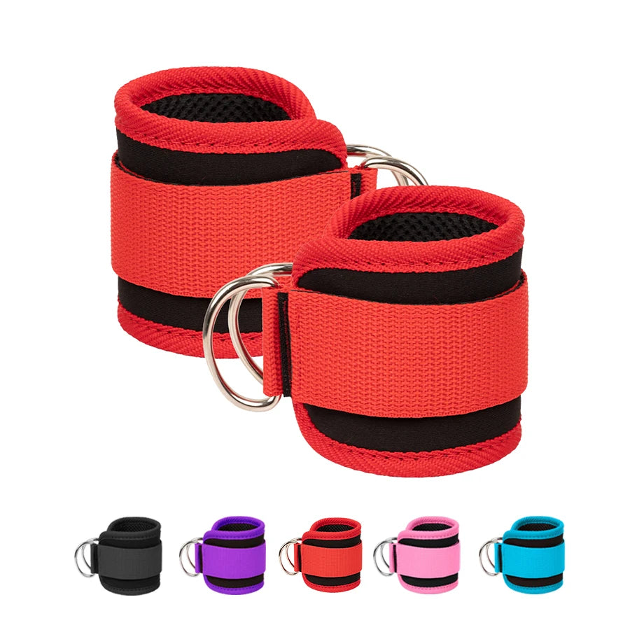 Fitness Ankle Straps with Adjustable D-Ring