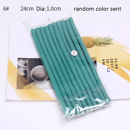 10 Pack Flexible Hair Curling Rods