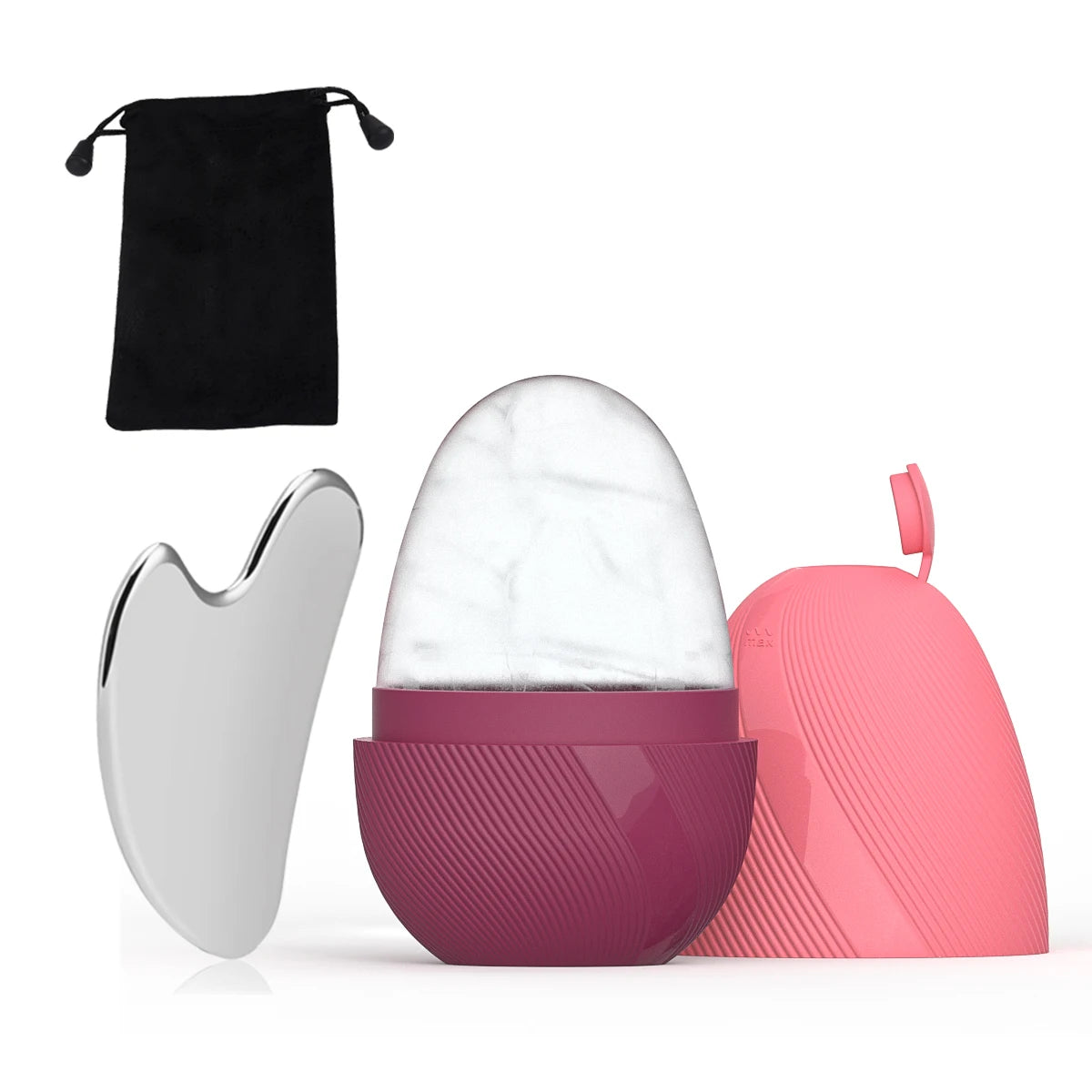 Ice Roller & Gua Sha Tool Set By GlowLift 2-Piece by Haraps.com