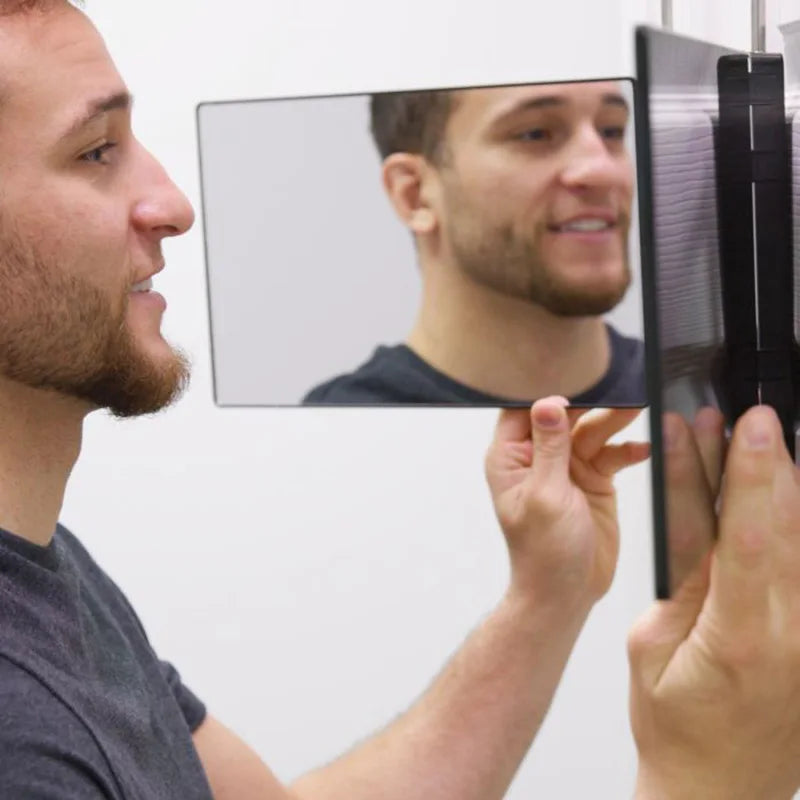 Tri-Fold LED Mirror – 3-Way Adjustable Mirror for Self Haircuts & Makeup Application