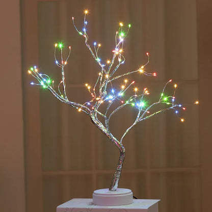 Willow-Glow Tabletop Tree Lamp, Decorative LED Lights USB Or AA Battery Powered