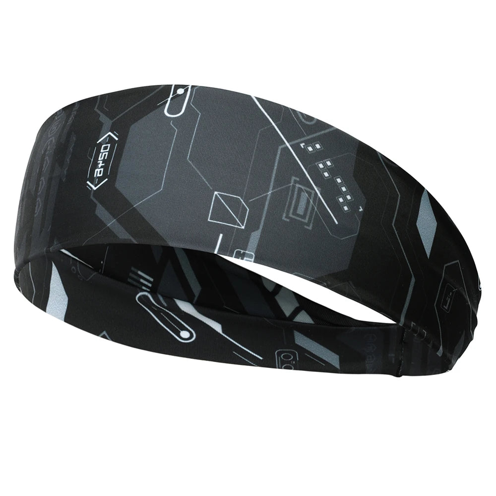 Gothic Skull Headband Sweat Bandage Sport Head Hair Band Workout Tennis Fitness Jog Basketball Running Scary Sweatband Women Men by Haraps.com