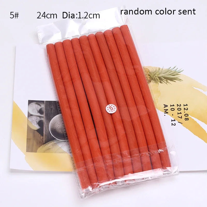 10 Pack Flexible Hair Curling Rods