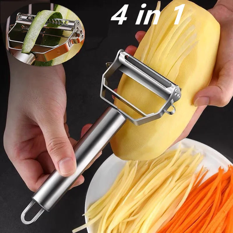 Multifunctional Stainless Steel Kitchen Vegetable and Fruit Peeler