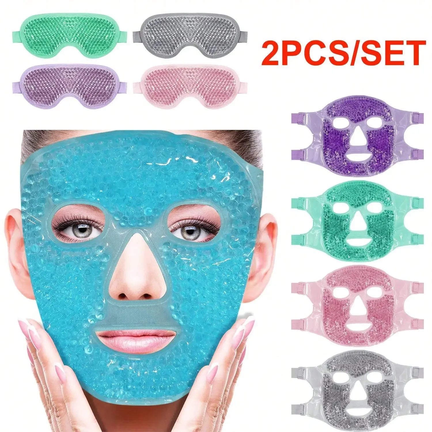 LuxFace Gel Eye Mask Cooling Hot Cold Compress by Haraps.com