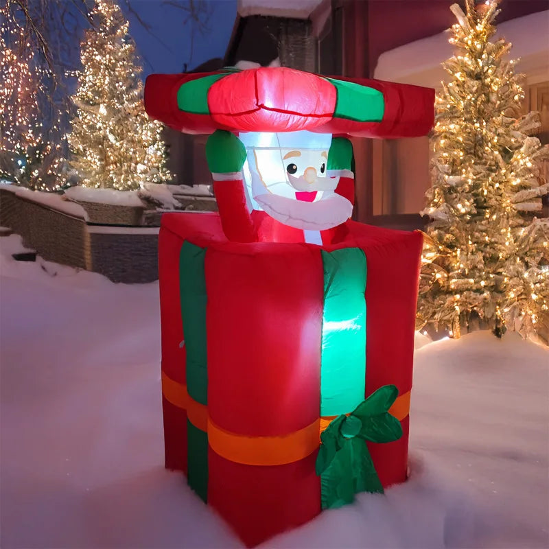 Christmas Inflatable Santa Decoration with LED Lights