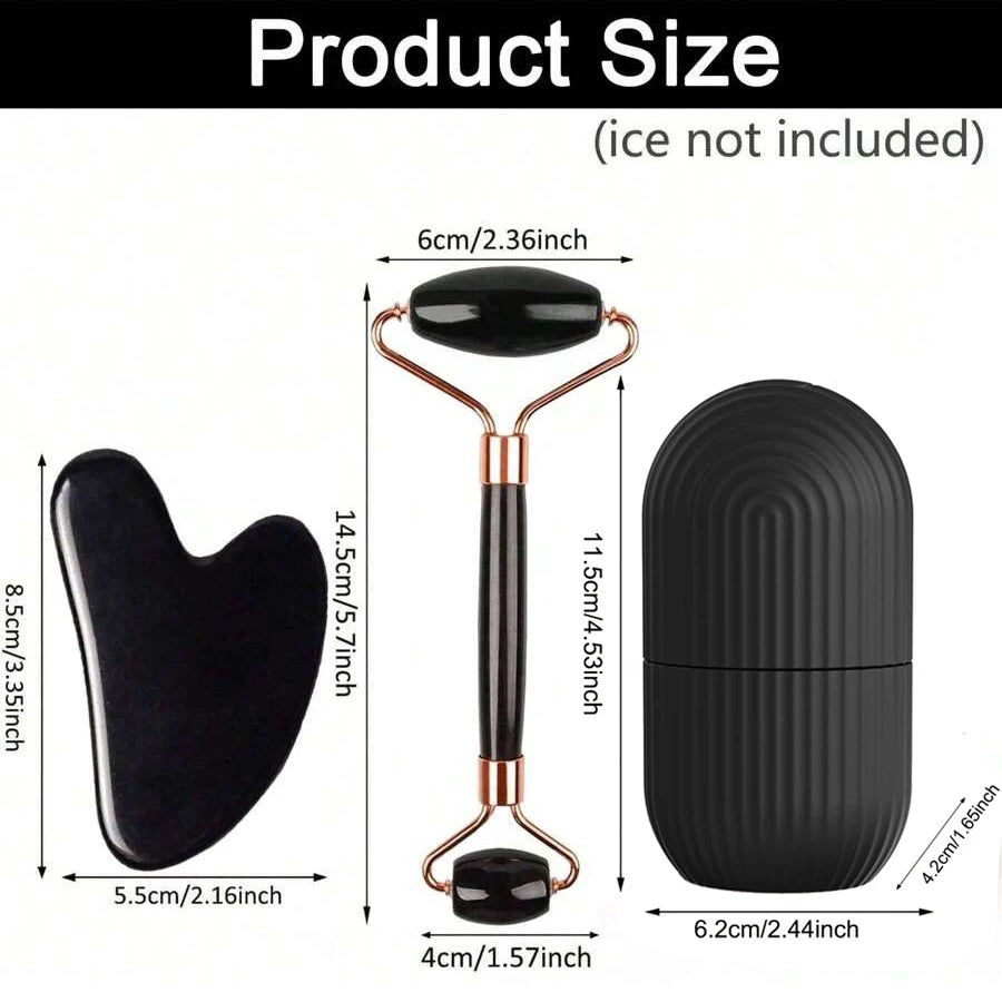 GlowIce Ice Face Roller Set Stainless Steel Lifting Tool by Haraps.com