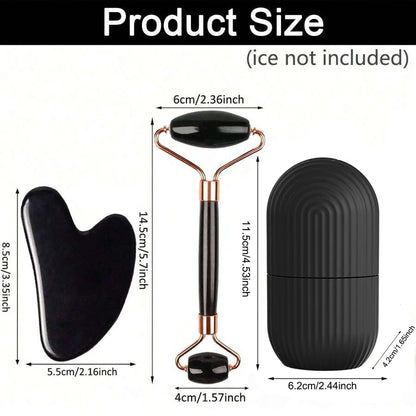 GlowIce Ice Face Roller Set Stainless Steel Lifting Tool by Haraps.com
