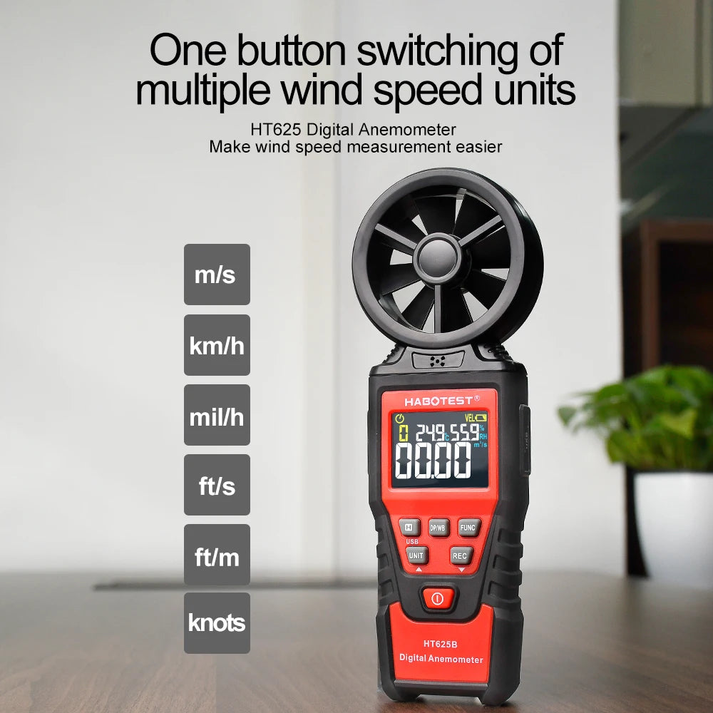 Digital Anemometer with LCD Backlight