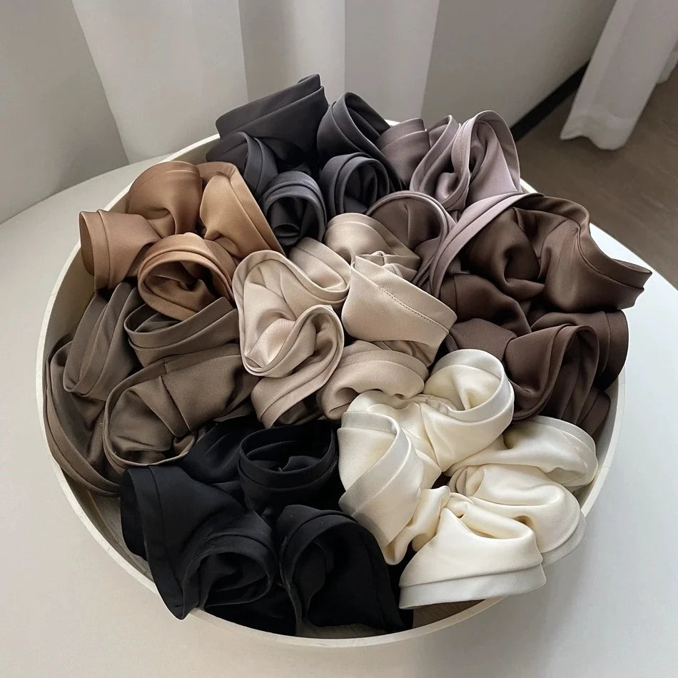 Big Satin Hair Tie Scrunchies