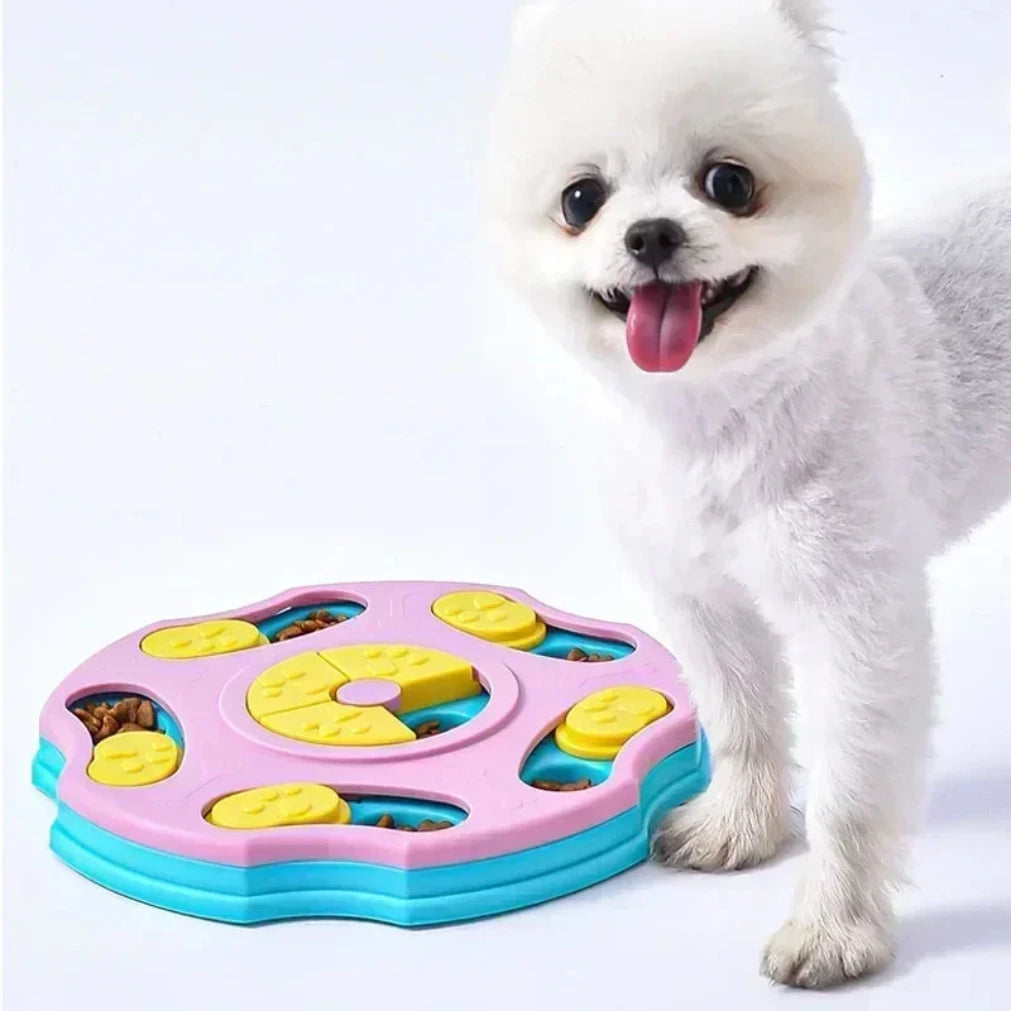 Interactive Dog Puzzle Toy & Slow Feeder Bowl – IQ Training Food Dispenser