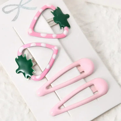 Strawberry & Apple Hair Clips