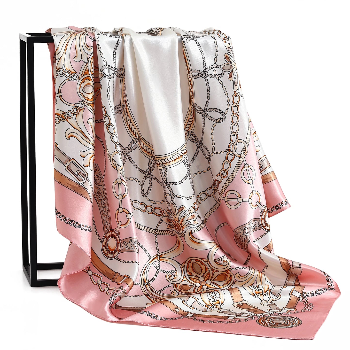 Satin Silk Square Head Scarf (90cm x 90cm)