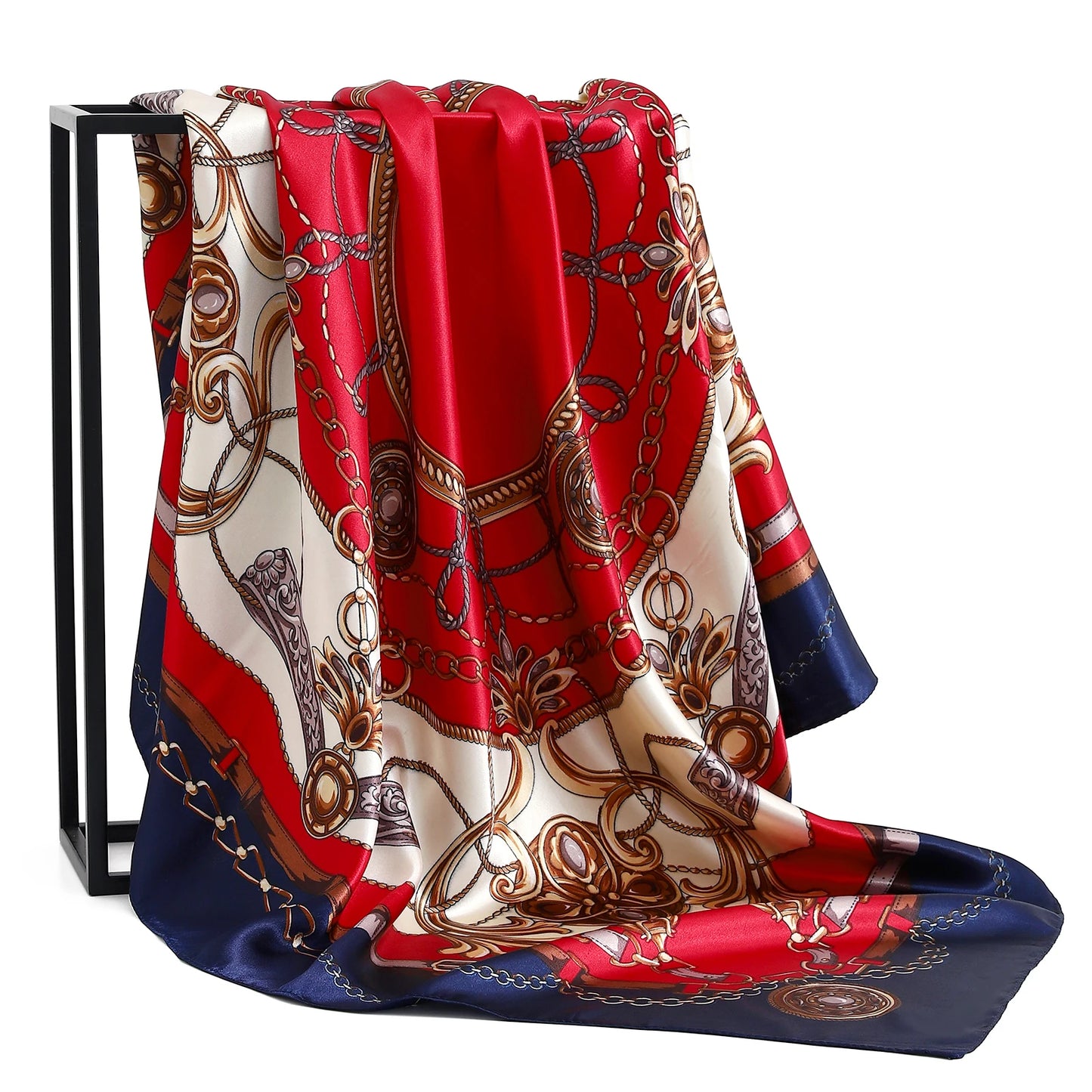 Satin Silk Square Head Scarf (90cm x 90cm)