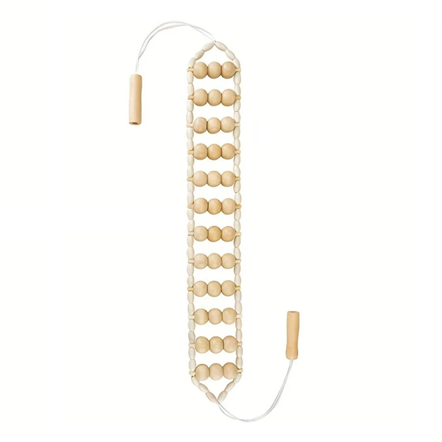 Lumina Wood Massage Roller Rope For Back And Legs by Haraps.com
