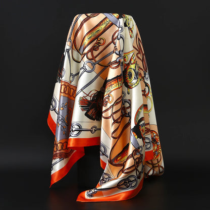 Satin Silk Square Head Scarf (90cm x 90cm)