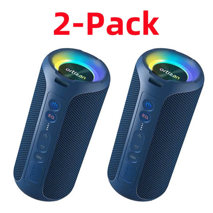 Ortizan Bluetooth Speakers 40W Enhanced Bass Portable Outdoor Wireless Speaker 30Hrs IP7 Waterproof Shower Speaker Bluetooth 5.3 by Haraps.com