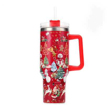 Christmas Stainless Steel Thermos Bottle – 40oz Insulated Travel Tumbler
