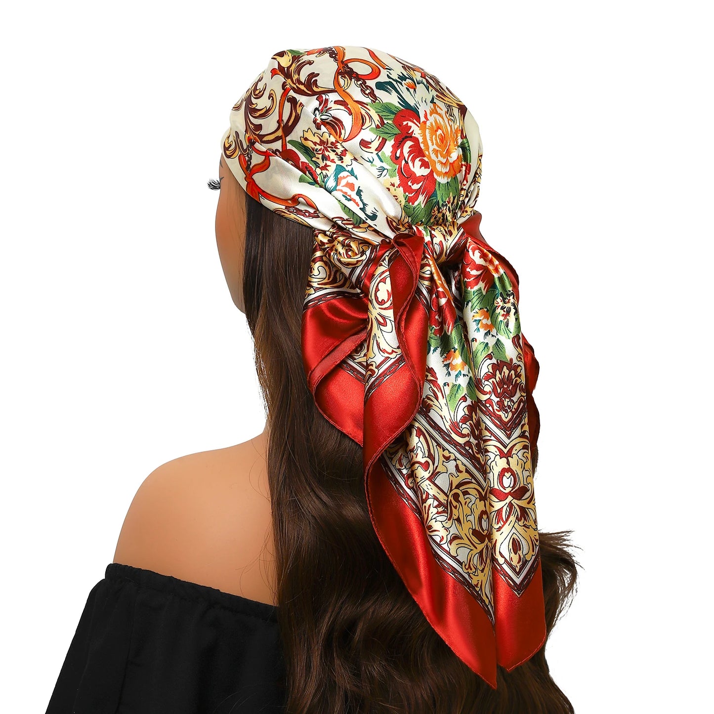 Silk Satin Square Head Scarf