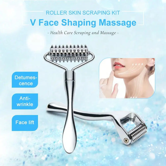 Vibrant Steel Spa Facial Roller For Deep Tissue Therapy by Haraps.com