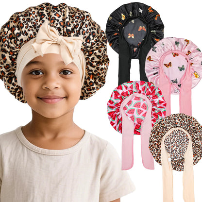 Kids Satin Bonnet With Ribbon by SATA Beauty